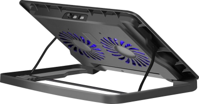 Bazë ftohëse për laptop Defender NS-503, 2 ventilatorë, me drita LED, e zezë