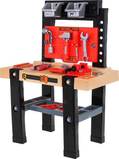 Set veglash lodër Majesterkowicz Tool Set, 64 pjesë, stacion pune 68 cm, i zi me portokalli