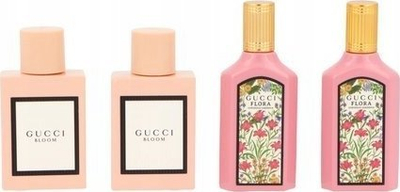 Set parfumi Gucci Miniatures Bloom EDP dhe Flora Gorgeous Gardenia EDP, 4 x 4ml, për goca