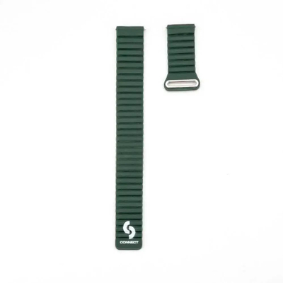 Rrip ore Araree Siksniņa Connect, 20mm, lëkurë dhe silikon, jeshile forest