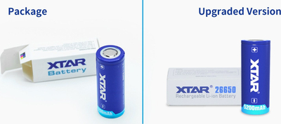 Bateri e rikarikueshme Tovatec XTAR26650 A, 26650, 5200mAh, FLAT TOP