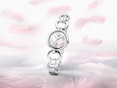 Orë për femra Tissot T-Lady Flamingo T094.210.11.111.00, e argjendtë