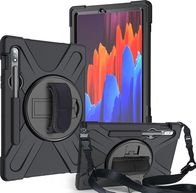 Mbështjellës tablet eStuff për Samsung Galaxy Tab S7 Plus 12.4", me qëndrim, i zi