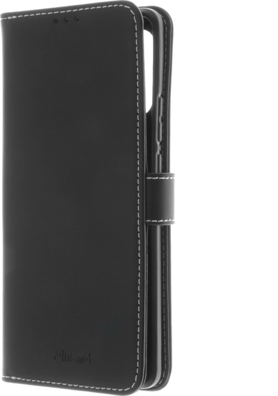 Këllëf telefoni Insmat Flip Cover për Motorola Edge 40 Pro, lëkurë natyrale, me kapak e ndarje kartash, i zi