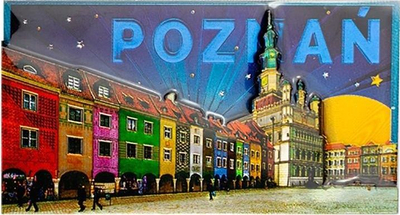 Magnet suvenir I Love Poland Poznań, ILP MAG C POZ 10, shumëngjyrësh