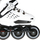 Patina inline Nils Extreme NA20001 për goca, nr. 36, rrota gome PU, të bardha