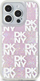 Kapak mbrojtës DKNY Liquid Glitter me katrorë për iPhone 15 Pro, plastik, rozë me shkëlqim