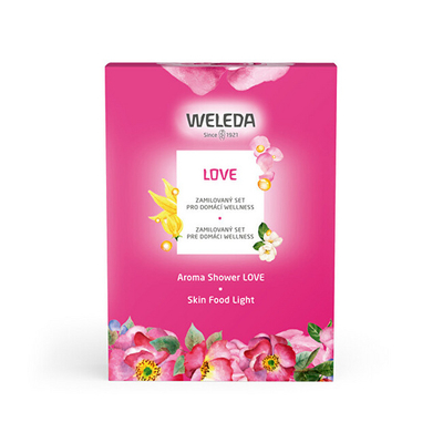 Set kozmetik Weleda Love - krem dushi 200 ml + krem për trup Skin Food Light 75 ml