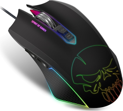 Гејминг глушец Spirit of Gamer Elite M40 Skull, 4000 DPI, RGB, црн