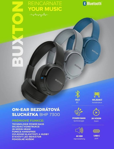 Слушалке BUXTON BHP 7300, црне