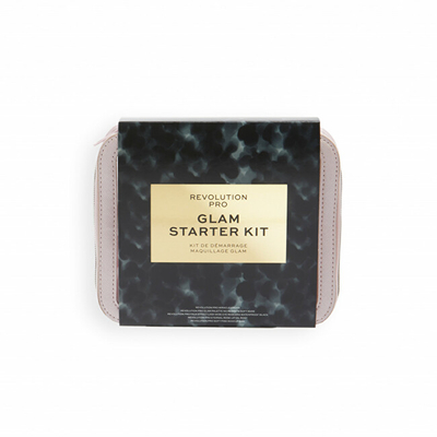 Set kozmetik Revolution PRO Glam Starter Kit, krem për lëkurë 50 ml + paletë hijesh për sy 5.5 g + maskarë për qerpikë 8 ml + vaj për buzë 8 ml + çantë kozmetike