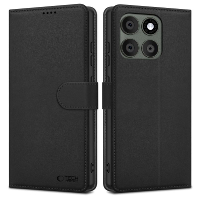 Këllëf-portofol Tech-Protect për Motorola Edge 60 Pro, lëkurë eko, me magnet, i zi