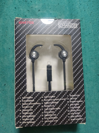 Kufje Schwaiger KH470S in ear, 3.5 mm, me mikrofon, të zeza