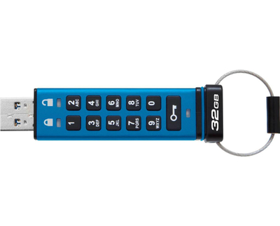 USB me tastierë Kingston IronKey Keypad 200, 32GB, AES 256-bit, i zi