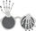 Syze kostumi Skeleton Paws, kornizë plastike, skelet, të bardha