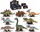 Set lodrash Dinosaur Mix, dinosaurë plastikë me rrota, për fëmijë, shumëngjyrësh