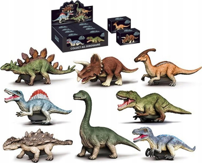 Set lodrash Dinosaur Mix, dinosaurë plastikë me rrota, për fëmijë, shumëngjyrësh