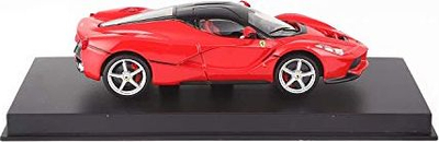 Maket makine Bburago LaFerrari, shkallë 1:43, diecast metal, e kuqe me tavan të zi