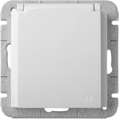 Prizë murrale Elektro-Plast Single 2P+E, IP44, e bardhë
