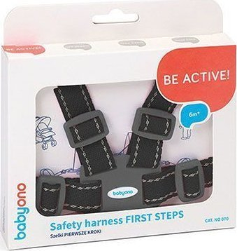 Brez sigurie për fëmijë BabyOno Be Active, 6m+, i zi