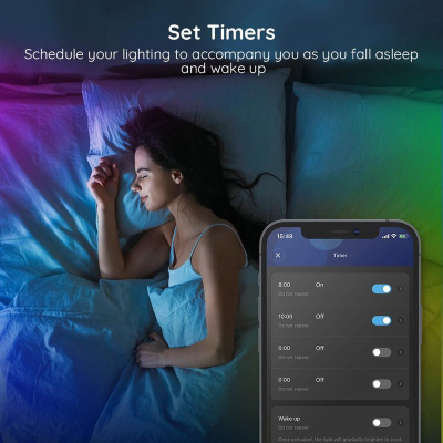 Shirit LED Govee RGB Smart WiFi Bluetooth, 10m, me muzikë, shumëngjyrësh