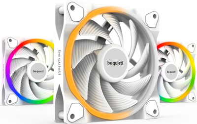 Ventilator PC be quiet Light Wings BL101, 120mm PWM high speed, ARGB, paketë me 3 copë, i bardhë