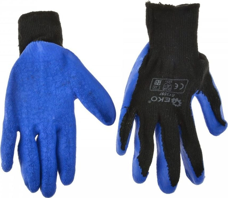 Doreza pune dimri GEKO, madhësia 10, pambuk me latex, blu