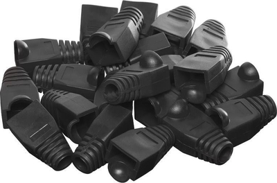 Kapak mbrojtës RJ45 Netrack, set 100 copë, i zi