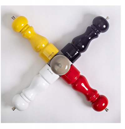 Mulli me dorë për piper DeBuyer Rumba, 20 cm, dru, i bardhë