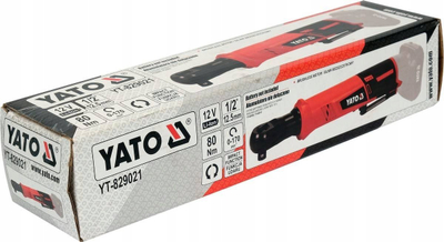 Çelës rrotullues me goditje Yato YT-829021, brushless, 12V, i kuq e zi