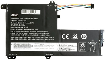 Bateri laptopi Lenovo L15C3PB1, 11.4V, 4510mAh, e zezë