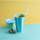 Gotë plastike Koziol Nora L Stripes, 450ml, shumëngjyrëshe