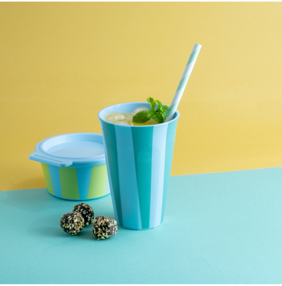 Gotë plastike Koziol Nora L Stripes, 450ml, shumëngjyrëshe