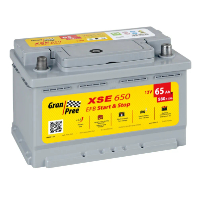 Bateri 12v - Gran Pree Start-stop Efb - 65 Ah - 580 A