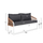 Sofa e jashtme 3-ulëse Maerly (HM6055.01), bardhë/ bezhë