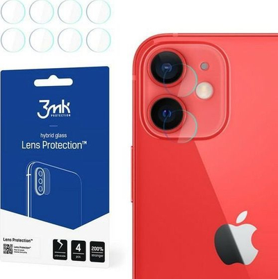 Folie mbrojtëse për kamerë 3MK Lens Protect për iPhone 12 Mini, 4 copë 