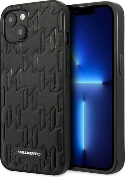 Futrollë Karl Lagerfeld Monogram Plaque për iPhone 13 mini, hardcase, e zezë