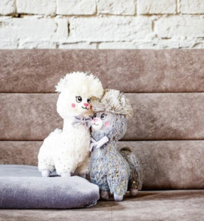 Lodër pelushi INNOGIO Alpaca Soft, 30 cm, gri