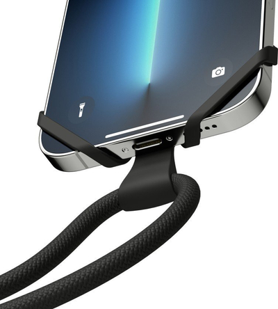 Rrip telefoni Vonmählen Infinity Plus, 150 cm, najlon dhe silikon, i zi