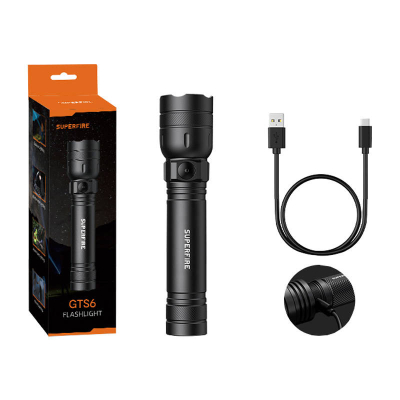 Elektrik dore Superfire GTS6, 360lm, USB C, i zi