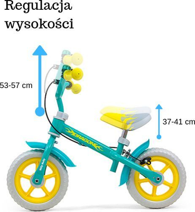 Biçikletë ekuilibri Milly Mally Dragon, ngjyrë mendre