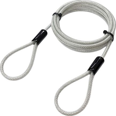 Tel sigurie me dy syre, 2m, 4.5mm, gri