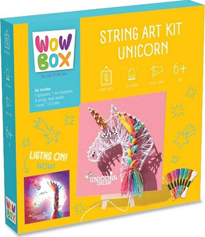 Set krijues TM Creative Unicorns String Art me drita LED për kalamaj