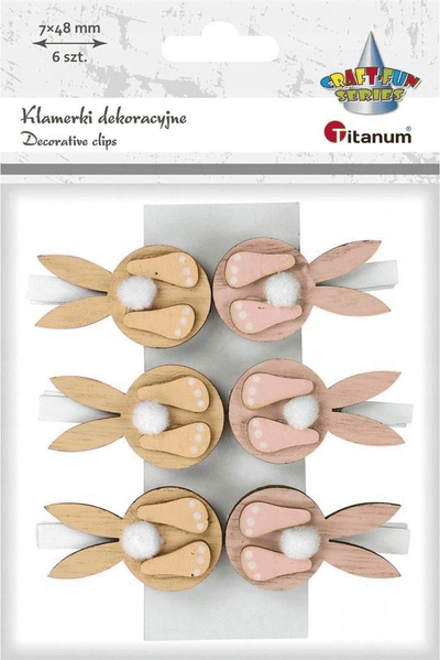 Mbajtëse dekorative prej druri Titanium, 6 copë
