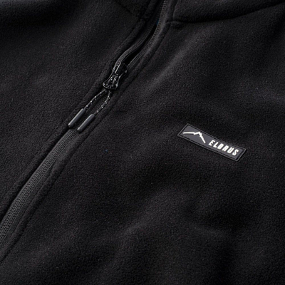 Xhakete fleece për gra Elbrus Maze 350, poliester 350 g/m², me zinxhir të plotë, e zezë