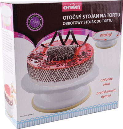 Stendë që rrotullohet për torta UH ORION, 28 cm, plastike, e bardhë