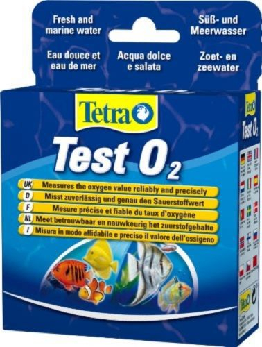 Set për testimin e oksigjenit Tetra Test O2, për akuarium edhe pellg, 3 shishe, transparent