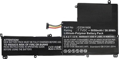 Bateri laptopi CoreParts MBXAS-BA0171 për Asus UX390, për zëvëndësim, e zezë
