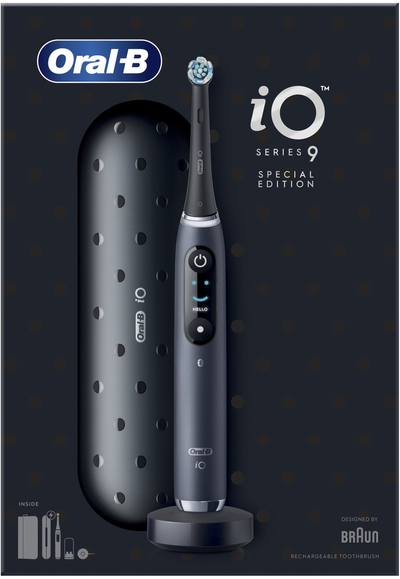 Furçë dhëmbësh elektrike Oral-B iO 9 Black Special Series, magnetike, me sensor presioni, e zezë