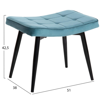 Kolltuk bergère Crawley me stol 70x73x102Hcm (HM8918.17), kaltër
